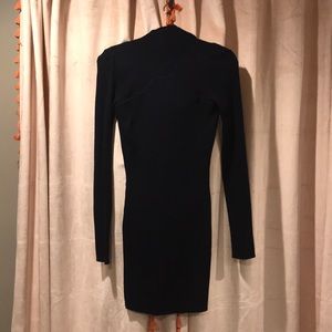 L.A.M.B. Hooded sweater mini dress